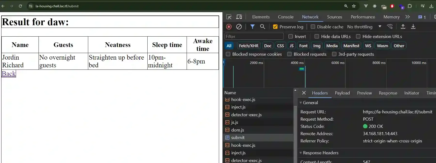 "Testing the interface"