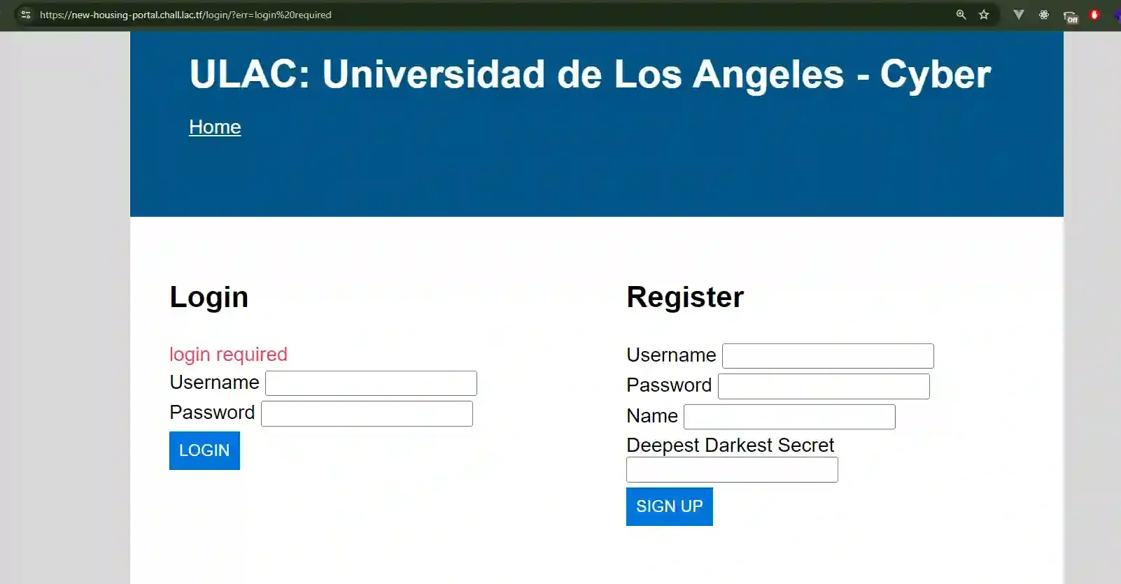 Interface of new housing portal